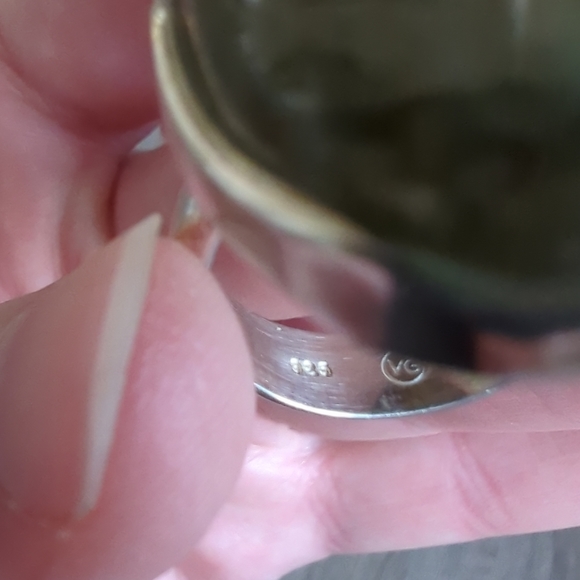 Large Purple Flash Labradorite Ring Adjustable 925 Silver Handcrafted Artisan VG - Picture 9 of 13